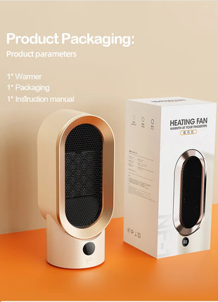 Portable Heater Electric Fan Heater Mini Radiator Desktop Warmer Machine For Winter PTC Ceramic Heating For Home Bedroom Office