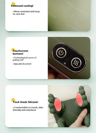 Bionic Neck Shoulder Massager Heated Back Massagers Electric Kneading Muscles Massage Pillow Neck Waist Leg Body ﻿3-Level Modes