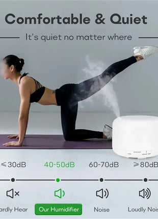 500ML Air Humidifier Essential Oil Diffuser Aroma Diffuser With Colorful Night Lights USB Humidifier Mini-Size Humidifier