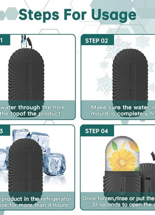 Ice Face Roller Ice Cube Beauty Massage Silicone Ice Mold For Eye Puffiness Ice Facial Roller Shrink Pores