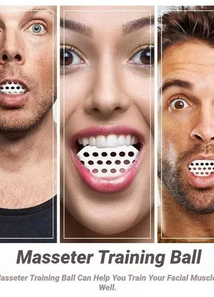 1/2Pcs Large Jaw Exerciser Fitness Jawline Muscle Training Double Chin Reducer Neck Face Slimming Mouth Jawliner Silicone Chew