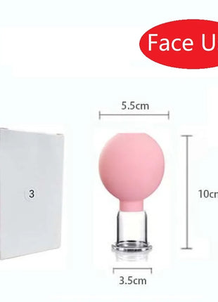 Slimming Face Sucker Suction Cup Vacuum Cupping Jar Cellulite Massager For Beauty Facial Eye Chineses Cupping Acupuncture