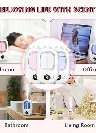 Automatic aromatherapy device toilet home air freshener aromatherapy machine essential oil diffuser rechargeable humidifier