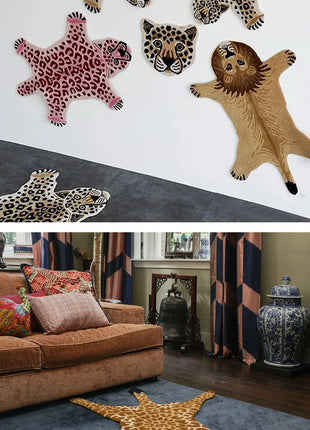 ECO Friendly Material Art Animal Carpet Luxury Living Room Decorative Carpets Comfortable Soft Bedroom Rug Balcony Rugs Tapis IG