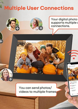 Frameo Digital Picture Frame 10.1 Inch 32GB/64GB Smart WiFi digital photo frame with 1280x800 IPS HD Touch Screen Wall Mountable