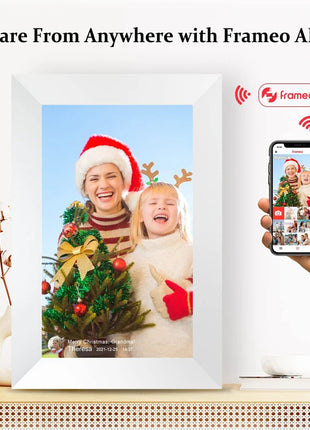 Frameo Digital Picture Frame 10.1 Inch 32GB/64GB Smart WiFi digital photo frame with 1280x800 IPS HD Touch Screen Wall Mountable