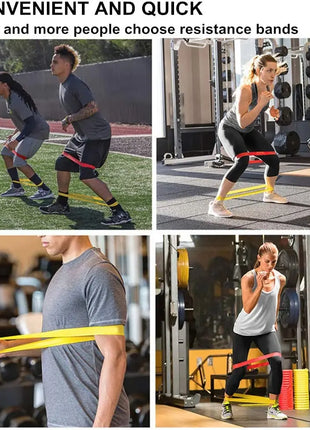 Different Resistance Bands Yoga Band Fitness Exercise Training Hip Tension Band Leg Squat Dance Elastic Loop Stretch Band