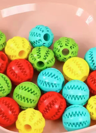 Dog Toy Ball Interactive Rubber Balls Puppy Chewing Toys Pet Tooth Cleaning Ball Cats Pets Food Treat Feeder Silicone Balls Toy