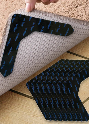 4/8pcs Rug Grippers For Area Rugs Non Slip Rug Gripper On Carpet For Hardwood Floors Updated L-Shaped Rug Corner Gripper