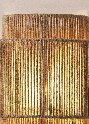 Popular Modern Wall Lamps Hemp Rope Wall Light or Bedroom Bedside Lights for Living Room Aisle Decoration Wall Lamp Handcraft