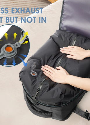 Vacuum Backpack Travel Bag for Men Large Capacity Backpack Business Laptop Backpack Women Men Expandable Backpack School Bag