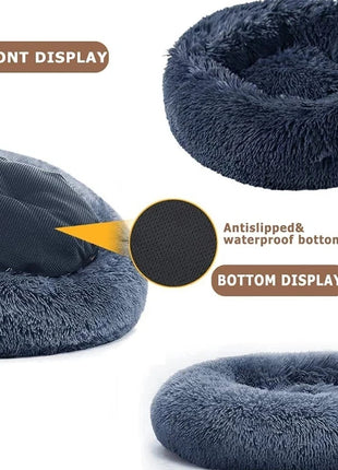 Super Soft Pet Cat Bed Plush Full Size Washable Calm Bed Donut Bed Comfortable Sleeping Artifact Suitable For All Kinds Of Cats