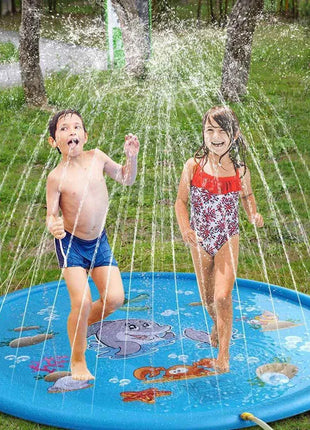 100/170cm Kids Outdoor Funny Toys Children Inflatable Round Water Splash Play Pools Playing Sprinkler Mat Yard Water Spray Pad