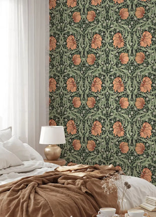 Eco Friendly Floral Wallpaper Removable Self Adhesive Minimalistic Wallpaper Peel & Stick For Bedroom Living Room Decor PVC FREE