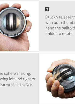 Wrist Power Ball Auto-Start Grip Ball Strengthener Gyroscopic Arm Gyro Hand ball Home Fitness Forearm Exerciser