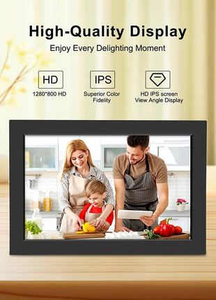 WiFi Digital Photo Frame 10.1 Inch 32GB Smart Digital Picture Frame with 1280x800 HD Touch Screen Digital Frame Christmas Gift