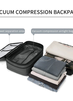 Men Travel Backpack vacuum compression 17 inch Laptop Backpack Business Large Capacity school Backpack Expanded Hiking backpack