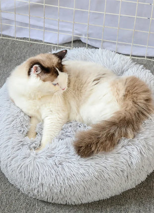 Super Soft Pet Cat Bed Plush Full Size Washable Calm Bed Donut Bed Comfortable Sleeping Artifact Suitable For All Kinds Of Cats