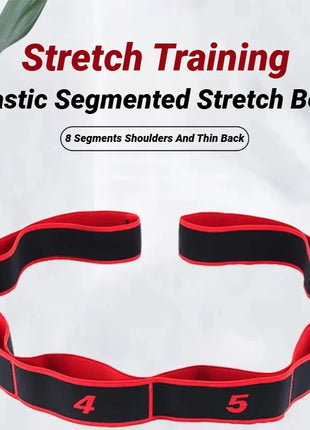 8 Section Style Dance Yoga Stretching Belt Pilates Fitness Tension Digital Elasticity Latin Elastic Stretch Resistance Band