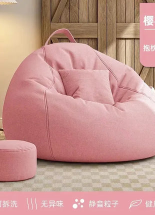 Lazy Sofa Bean Bag Living Room Tatami Lounge Chair Modern Simple Cotton Linen Sofa Bedroom Chair Giant Bean Bag