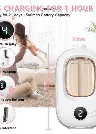 Automatic aromatherapy device toilet home air freshener aromatherapy machine essential oil diffuser rechargeable humidifier