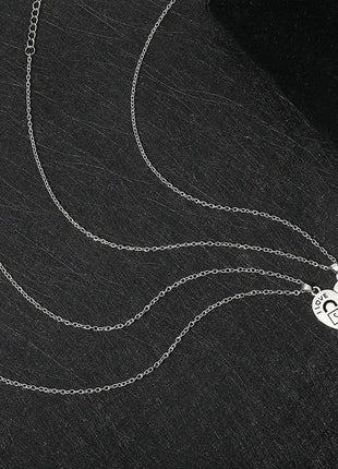 2pcs Couple Lock Key Heart Puzzle I Love You Pendant Couple Necklace Pendants Necklaces for Lovers Valentine's Day Jewelry Gifts