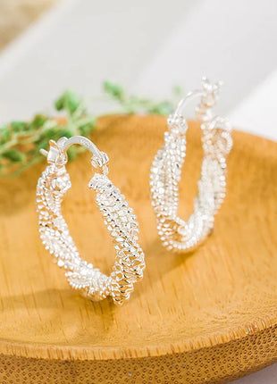 BF CLUB 925 Sterling Silver Sparckling Earrings For Women Trendy Earring Jewelry Prevent Allergy Party Accessories Gift