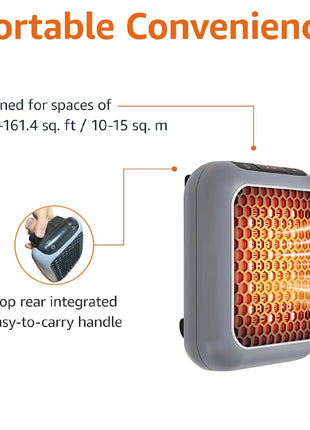 Faster Mini Heater for Home Small Bathroom Heating Fans Wall Mounted PTC Ceramic Electric Heater with Remote Control Household