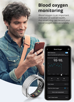 COLMI R10 Smart Ring with Charging Case for Men Women, Health and Sleep Monitor, 5ATM Waterproof, Multi-sport Mode