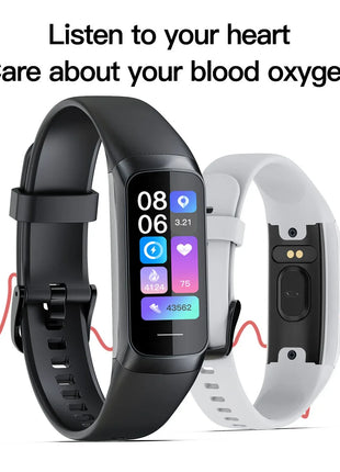 Men Women Pedometer Sport Fitness Tracker Amoled Smart Band Pro Heart Rate Blood Watch IP67 Waterproof Smart Bracelet