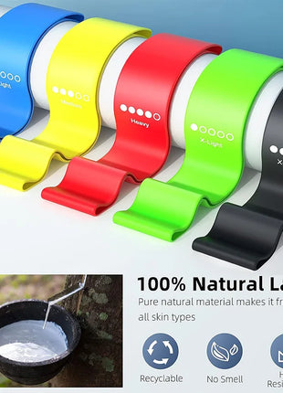 Different Resistance Bands Yoga Band Fitness Exercise Training Hip Tension Band Leg Squat Dance Elastic Loop Stretch Band