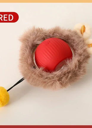 Cat Interactive Ball Toys Automatic Rolling Ball Faux Tail Rechargeable Smart Pet Electric Toy Dog Cat Training Imitate Mouse