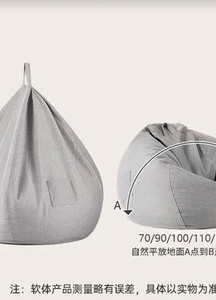 Lazy Sofa Bean Bag Living Room Tatami Lounge Chair Modern Simple Cotton Linen Sofa Bedroom Chair Giant Bean Bag