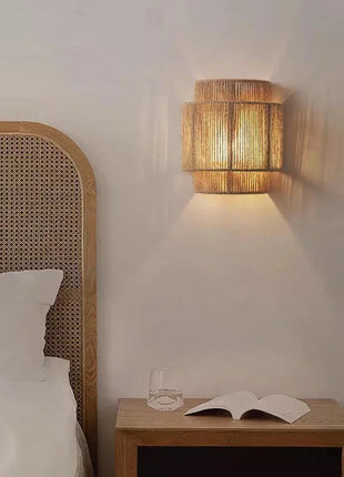 Popular Modern Wall Lamps Hemp Rope Wall Light or Bedroom Bedside Lights for Living Room Aisle Decoration Wall Lamp Handcraft