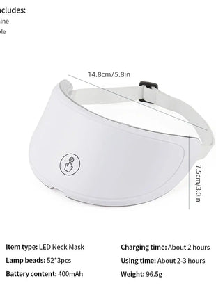 Wireless 7 Colors LED Face Beauty Machine Photon Facial Neck Skin Tighten Rejuvenation Facial Neck Mask