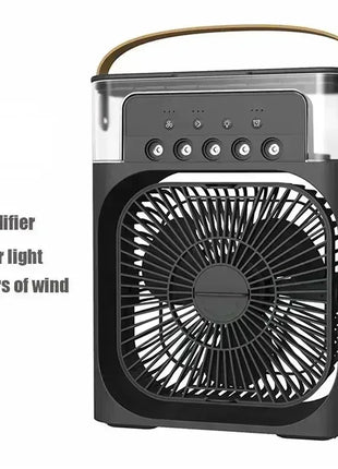 New 3 In 1 Fan AIr Conditioner Household Mini Air Cooler LED Night Light Portable Humidifier Air Adjustment Fan Office Home Fan