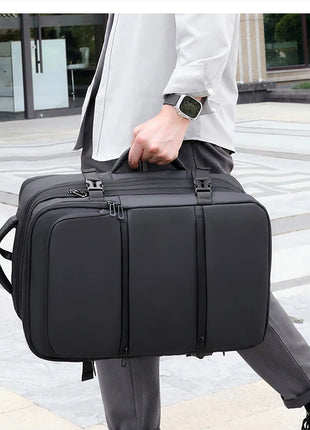 Men's Backpack for Business Trips, Large Capacity, Expandable, Multifunctional Vacuum Compression Travel Backpack for Men