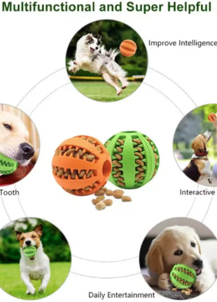 Dog Toy Ball Interactive Rubber Balls Puppy Chewing Toys Pet Tooth Cleaning Ball Cats Pets Food Treat Feeder Silicone Balls Toy