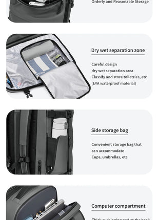 Men Travel Backpack vacuum compression 17 inch Laptop Backpack Business Large Capacity school Backpack Expanded Hiking backpack