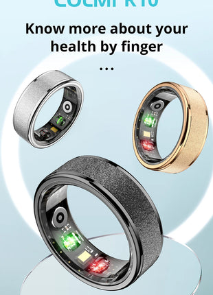 COLMI R10 Smart Ring with Charging Case for Men Women, Health and Sleep Monitor, 5ATM Waterproof, Multi-sport Mode