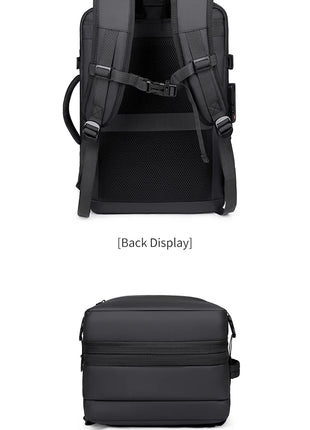 Men's Backpack for Business Trips, Large Capacity, Expandable, Multifunctional Vacuum Compression Travel Backpack for Men