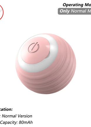 Cat Interactive Ball Toy, Automatic Rolling Ball with Tail, Rechargeable Smart Pet Interactive Toy, Intelligent Mouse for Cat