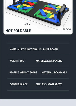 Portable Multifunctional Push-up Board Set With Handles Foldable Fitness Equipment For Chest Abdomen Arms And Back Training