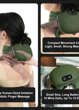 Bionic Neck Shoulder Massager Heated Back Massagers Electric Kneading Muscles Massage Pillow Neck Waist Leg Body ﻿3-Level Modes