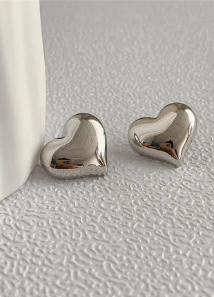 925 Sterling Silver Earrings For Women Fashion Korean Heart Chain  Drop Earring Jewelry Prevent Allergy Party Accessories Gifts