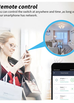 Tuya Wifi Plug 20A Smart Socket EU with Power Monitor Function Smart Life App Remote Control Outlet Works with Alexa Google Home