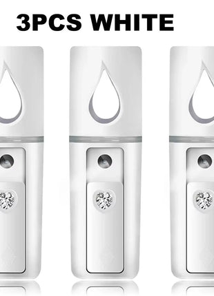 1PCS/3PCS 20ml Face Steamer Air Humidifier Facial Sprayer Nebulizer Hydrating Anti-aging Nano Wrinkle Women Beauty Skin Care